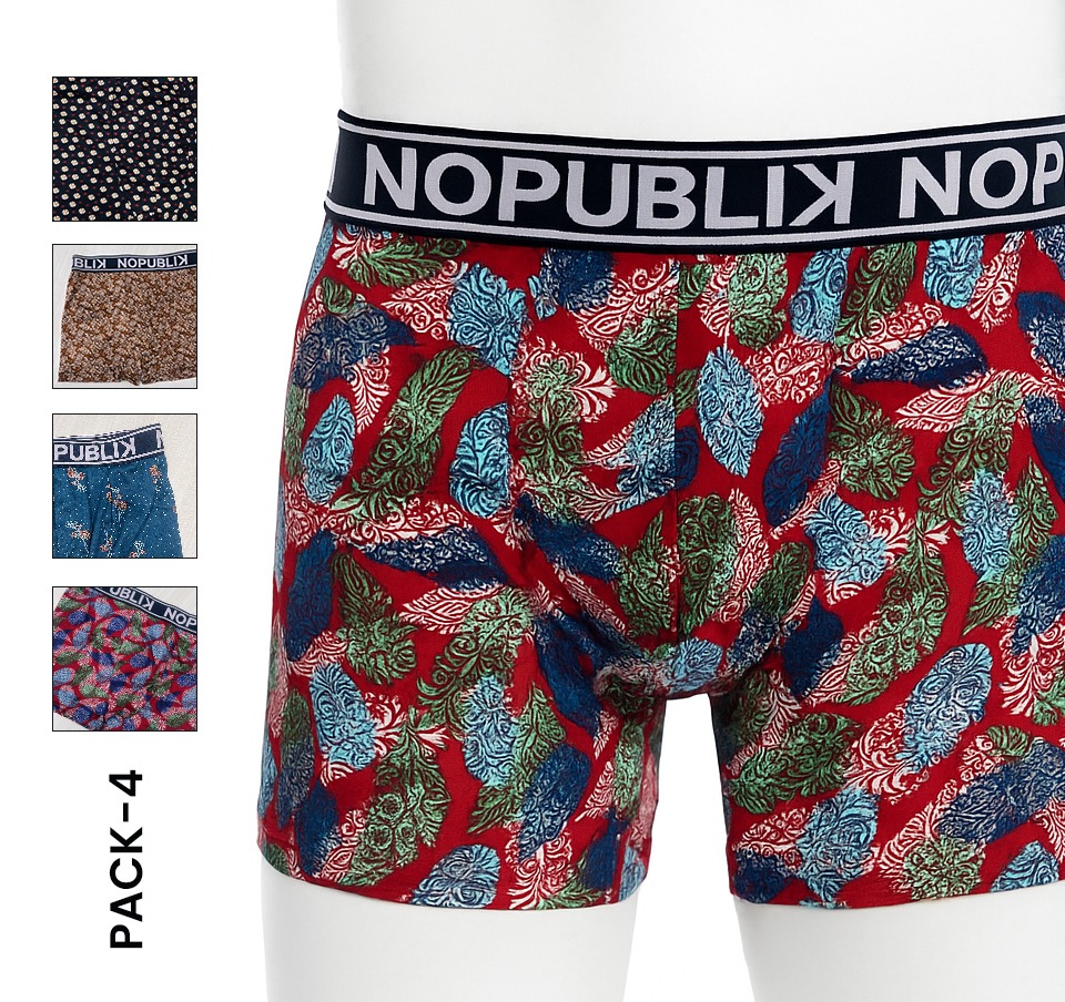 Lycra, Nylon, Microfiber Trunk (pack of 4)